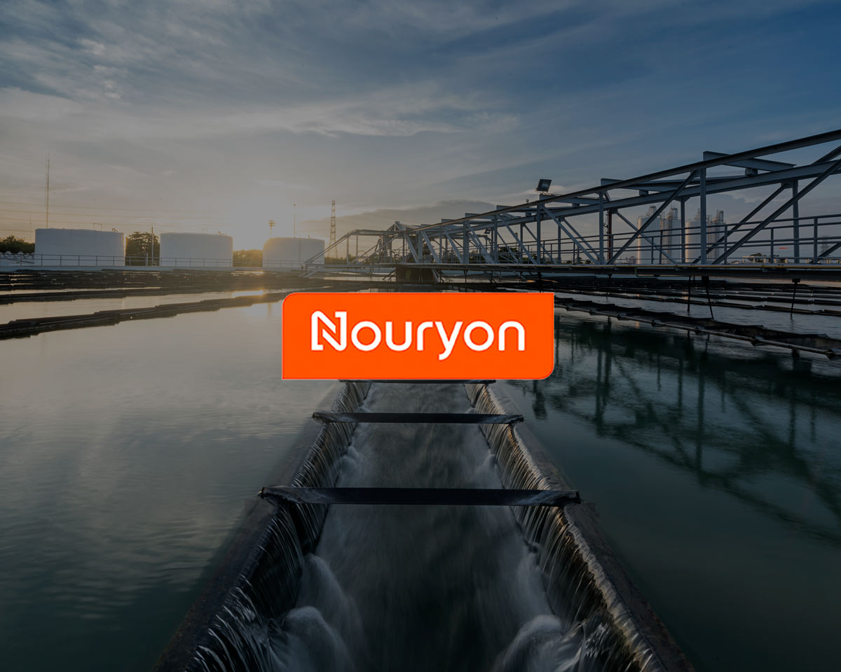 nouryon logo over water image